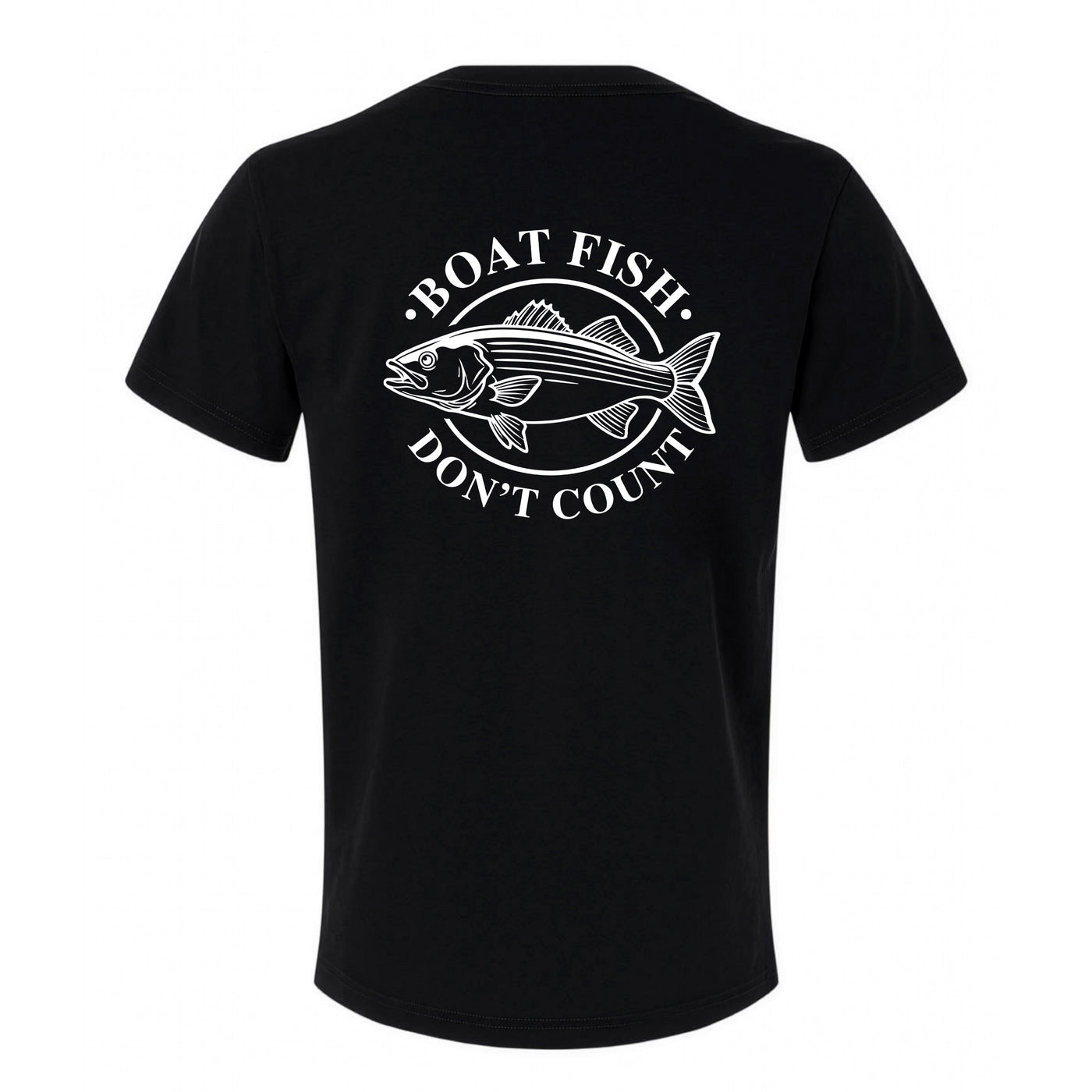 T-SHIRT - BOAT FISH DON'T COUNT - BLACK – phase-gear