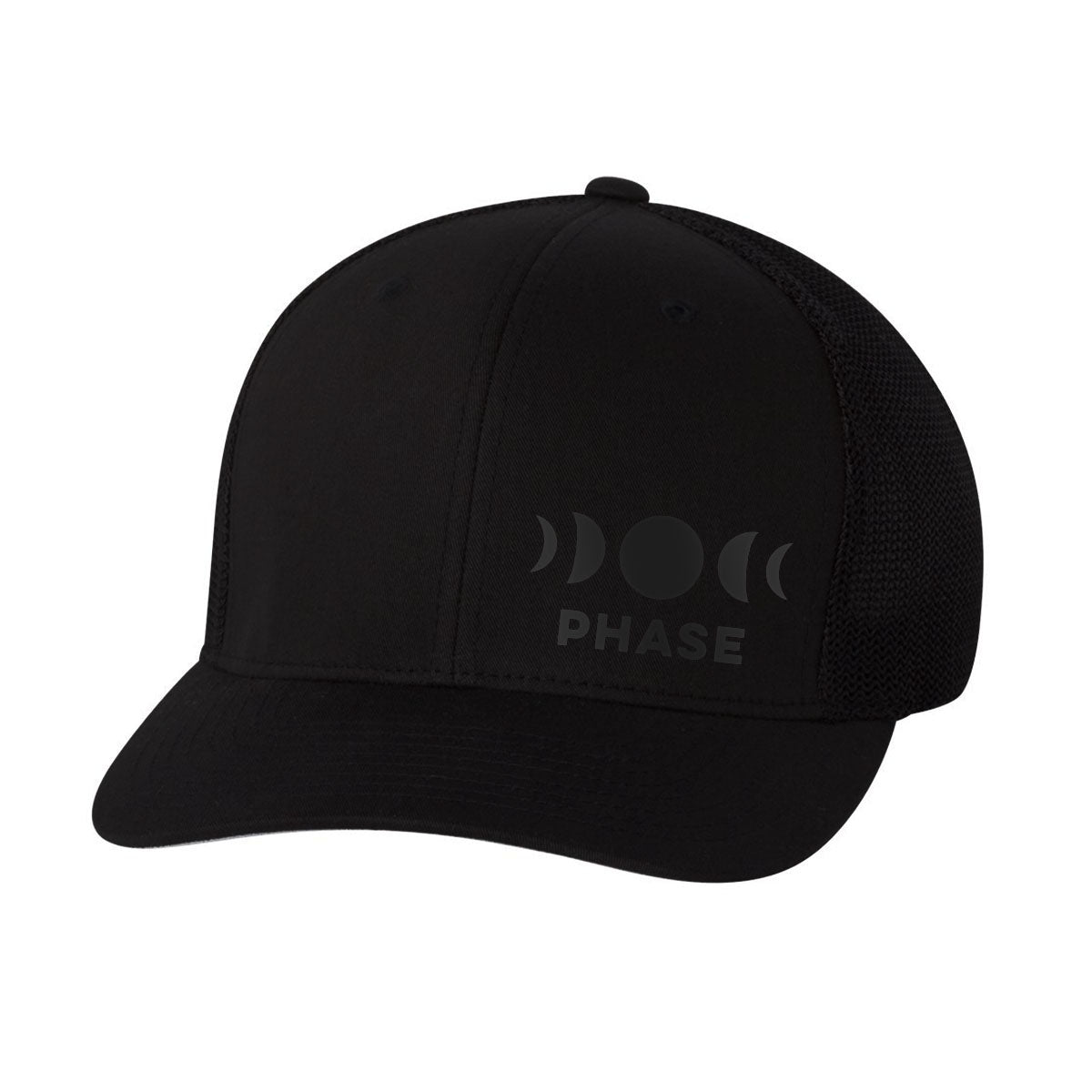 NEW MOON HAT -  Black w Blk foil
